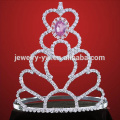 Tiara de plata de plata tiara corona de la fiesta para las mujeres